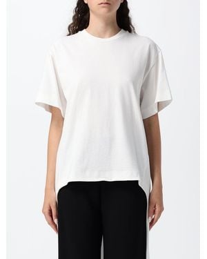 MEIMEIJ Long Cotton T-Shirt With Asymmetric Hem - White