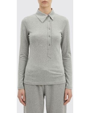 The Attico Cotton Polo Shirt - Grey