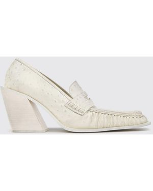 CAMPERLAB Escandalo Smooth Leather Loafers With Square Toe - White