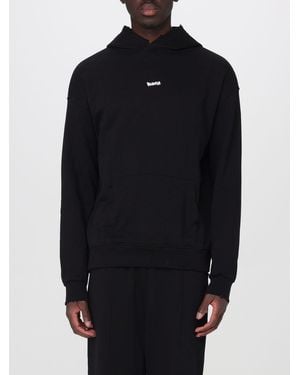 DISCLAIMER Cotton Hoodie With Kangaroo Pocket And Logo - Blue