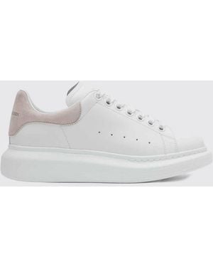 McQueen Oversize Leather Trainers - White