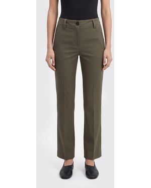 Brunello Cucinelli Straight Cotton Trousers - Green