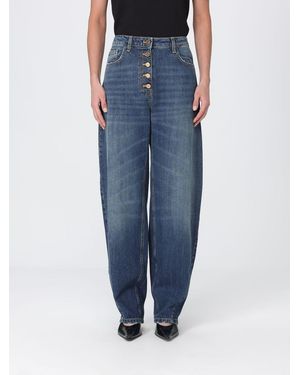 Elisabetta Franchi High-Waisted Baggy Jeans - Blue