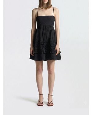 Ganni Cotton Skater Dress - Black