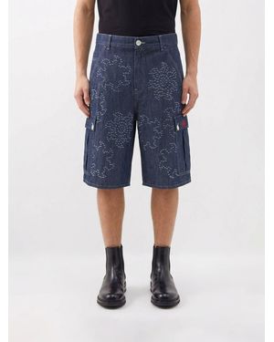 Marni Cotton Denim Shorts - Blue
