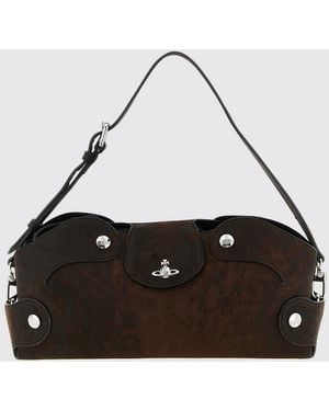 Vivienne Westwood Wilma Suede Bag - Brown