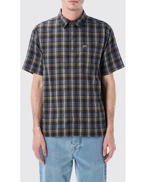 ERL Check Cotton Blend Shirt - Black