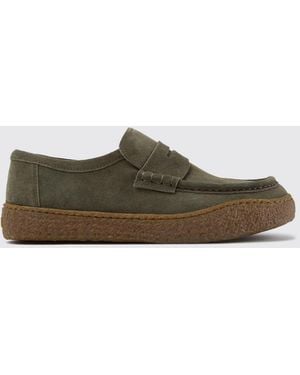 Camper Peu Terreno Suede Loafers With Ortholite Insole - Green