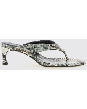 ROTATE BIRGER CHRISTENSEN Python Print Leather Sandal Birger Christensen - Metallic