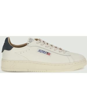 Autry Dallas Leather Trainers - Natural