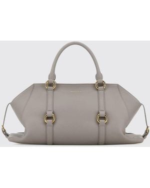 McQueen Bolso Farringdon De Piel - Gris