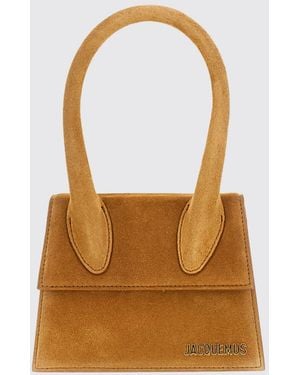 Jacquemus Le Chiquito Moyen Suede Bag - Natural