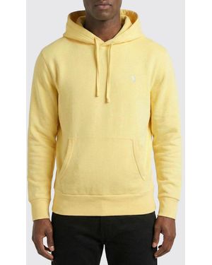 Polo Ralph Lauren Cotton Hoodie With Pony Logo - Yellow