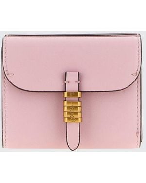 Pinko Lettering Leather Wallet - Pink