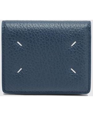Maison Margiela Four Stitches Calfskin Bifold Wallet - Blue