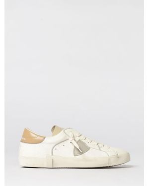 Philippe Model Prsx Leather Trainers - Natural