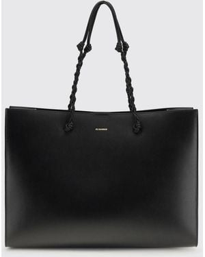 Jil Sander Tangle Leather Bag - Black