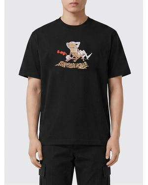 Burberry Printed Cotton T-Shirt - Black