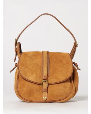 Jérôme Dreyfuss Kleine Gilda Schultertasche Von Aus Velours-Kalbsleder - Braun