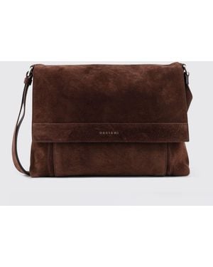 Orciani Suede Shoulder Bag - Brown
