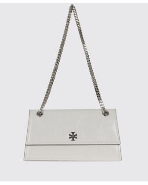 Tory Burch Kira Ruched Leather Bag - White
