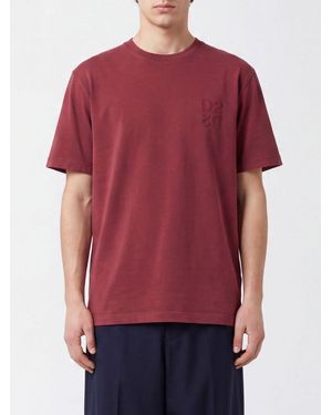 DSquared² Cotton T-Shirt With Padded Shoulders And Crew Neck - Red