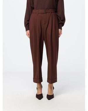 Brunello Cucinelli Cropped Tailored Wool Blend Trousers With Darts - Brown