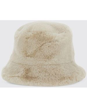 Apparis Recycled Faux Fur Bucket Hat - Natural