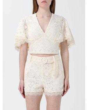 Twinset Lace Crop Top - White