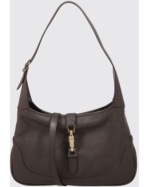 Gucci Jackie 1961 Leather Shoulder Bag - Black