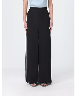 Emporio Armani Chiffon Palazzo Trousers - Black