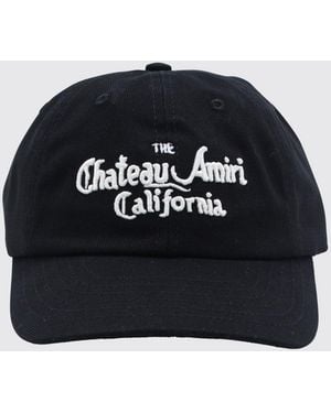 Amiri Embroidered Cotton Hat - Black