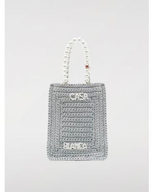 CASABLANCA Borsa A Spalla Con Catena E Perline - Bianco