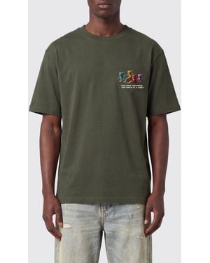 Barrow Camiseta De Algodón Con Estampado Gráfico Y Logo En Contraste - Verde