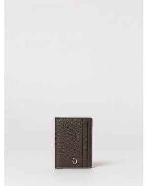 Orciani Micron Hammered Leather Credit Card Holder - White