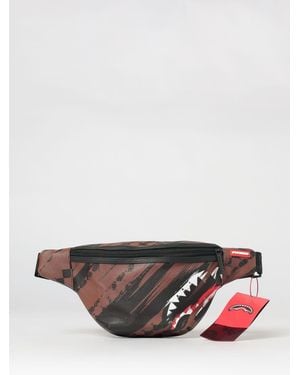 Sprayground Printed Saffiano Coated Cotton Belt Bag With Logo - White