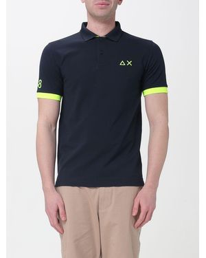 Sun 68 Cotton Polo Shirt - Blue