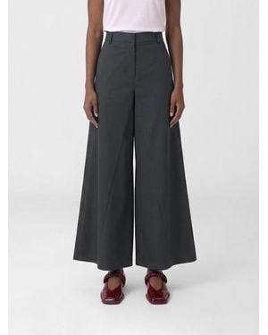 FEDERICA TOSI Poplin Wide-Leg Trousers - Blue