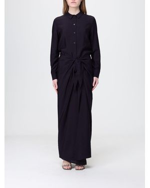 Emporio Armani Viscose Blend Shirtdress - Blue