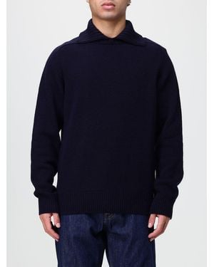 Sebago Wool Turtleneck Jumper With Ribbed Collar And Cuffs - Blue