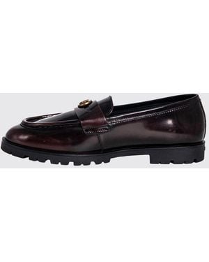 Pinko Nora Pennyloafer Aus Glattleder Mit Riemen Und Metallischem Love-Birds-Logo - Weiß