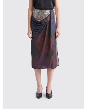 Maison Margiela Asymmetrical Midi Skirt - Blue