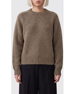 KHAITE Langarm-Pullover Aus Reiner Baumwolle Mit Rundhalsausschnitt - Braun