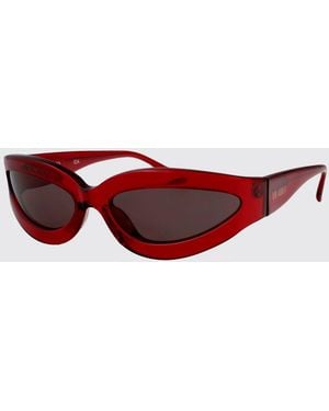 The Attico Linda Farrow X Agnes Wrap Acetate Sunglasses - Red