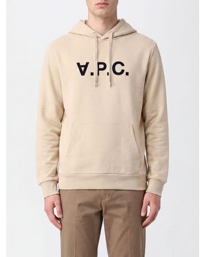 A.P.C. Sudadera Con Capucha Y Logo De Algodón Con Bolsillo Canguro - Neutro