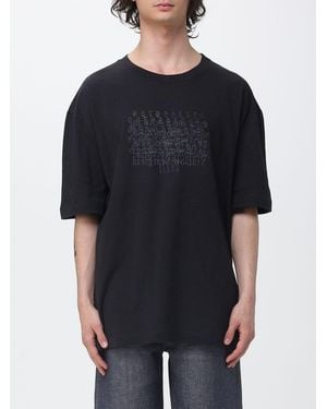 Maison Margiela Embroidered Logo Cotton T-Shirt - Black