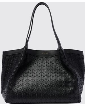 Serapian Secret Woven Leather Bag - Black
