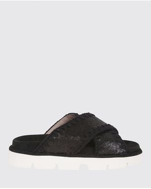 Mou Flat Sandals - Black