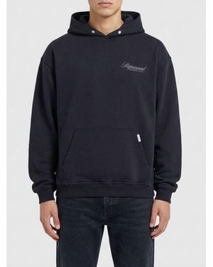 Represent Cotton Hoodie With Logo - Blue