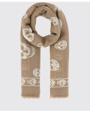 McQueen Skull Jacquard Modal Scarf - Natural